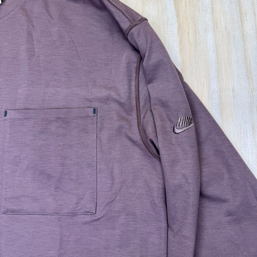 NEW Nike Tech Pack Long Sleeve Shirt Oversized Fit Plum Mens MD FB7819-291 - Picture 6 of 14
